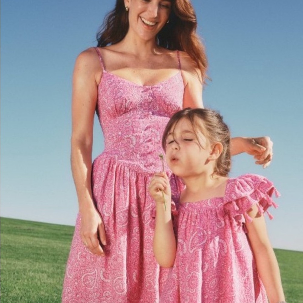 Roller Rabbit Pink Paisley Maxi Dress
